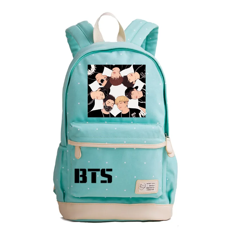 

2018 Summer Bangtan Boys Printing Backpack Bulletproof Boy Scouts BTS Mochila Feminina School Bags for Teenage Girls Canvas Bag