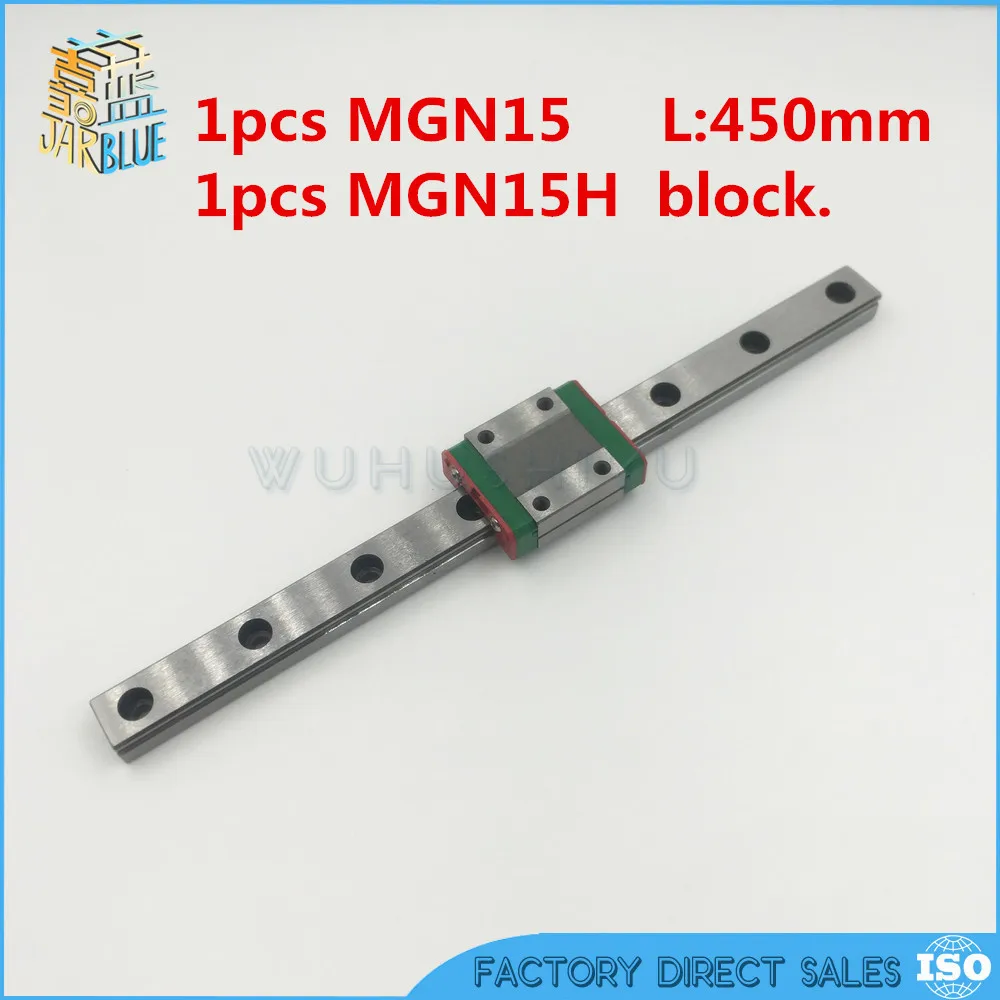 

low price cnc linear guides MGN15H block lengthen + CNC linear guide ball bearing steel MGN15-L450mm rail made in china