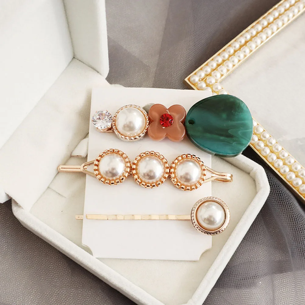 3pcs/set Fashion Korea Style Metal Gold Pearl Hair Clips Women Hairpin Girls Hairpins Barrette Hairgrip Hair Accessorie 3pcs/set Fashion Korea Style Metal Gold Pearl Hair Clips Women Hairpin Girls Hairpins Barrette Hairgrip Hair Accessorie