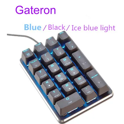 Gateron Blue MX Magicforce 21-ключевой номер цифровой Коврик маленькие механическая клавиатура Черри Gateron mx Синий Коричневый Красный переключателей - Цвет: Gateron Blue MX