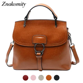 

Znakomity Messenger bag women genuine leather shoulder bag brown Real cow's leather crossbody bag Fashion black retro handbags