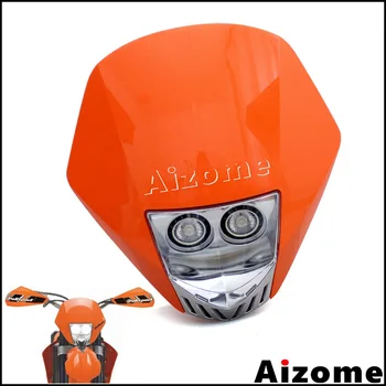 

Universal Motorcycle Headlight High Low Beam Headlamp Enduro Dual LED Headlight Fairing For KTM MX EXC EXCF XCF XCW SX SXF SMR