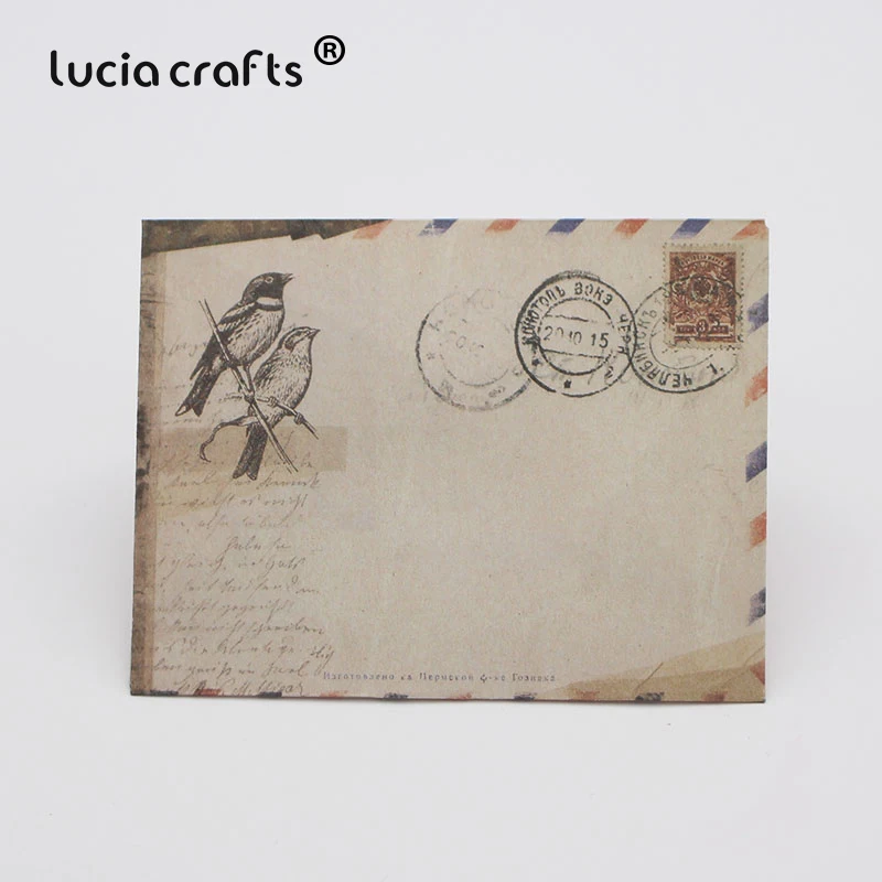 Lucia crafts(1 лот = 12 шт) 9,5*7,3 см винтажный мини-конверт Европейский стиль Скрапбукинг карта канцелярские принадлежности I0410