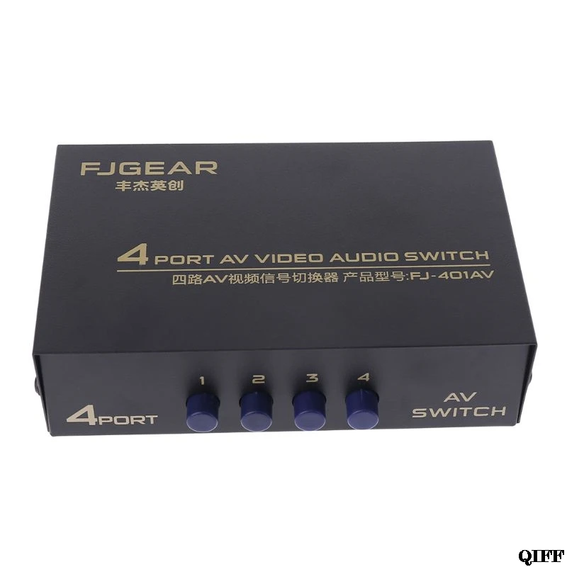 

Drop Ship&Wholesale 4 Port AV Audio Video RCA 4 Input 1 Output Switcher Switch Selector Splitter Box APR28