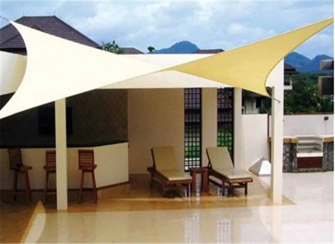 2020 Sun Shade Sail Garden Patio Awning Canopy Sunscreen 98% UV Block Black AU 