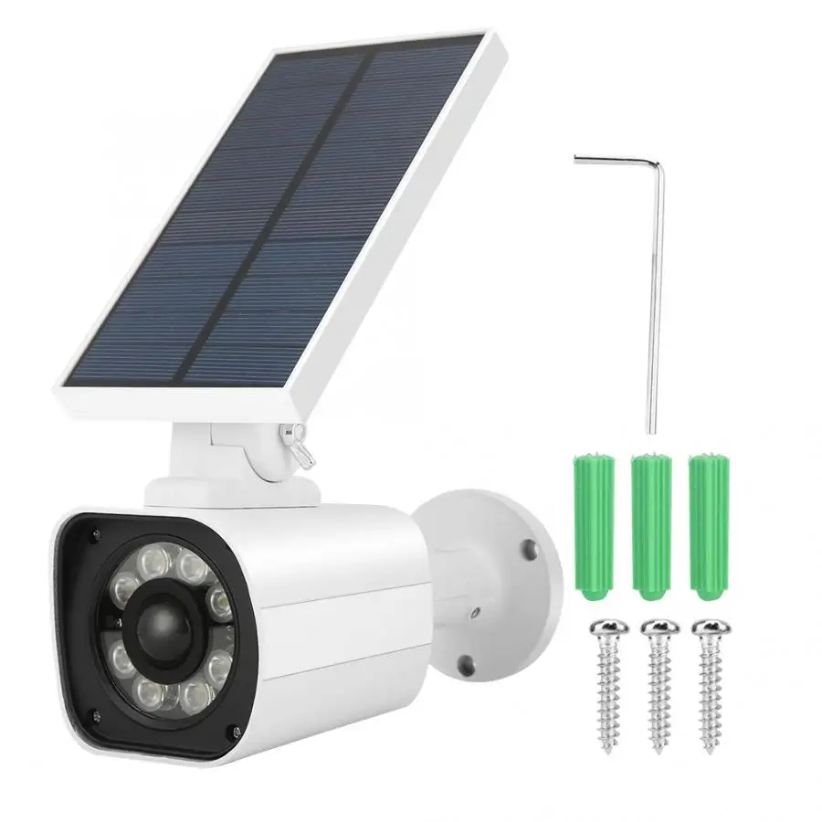 

IP66 Solar Power Garden LED Light Induction Waterproof Garden Wall LED Light Dummy Fake Camera Simulation Monitor