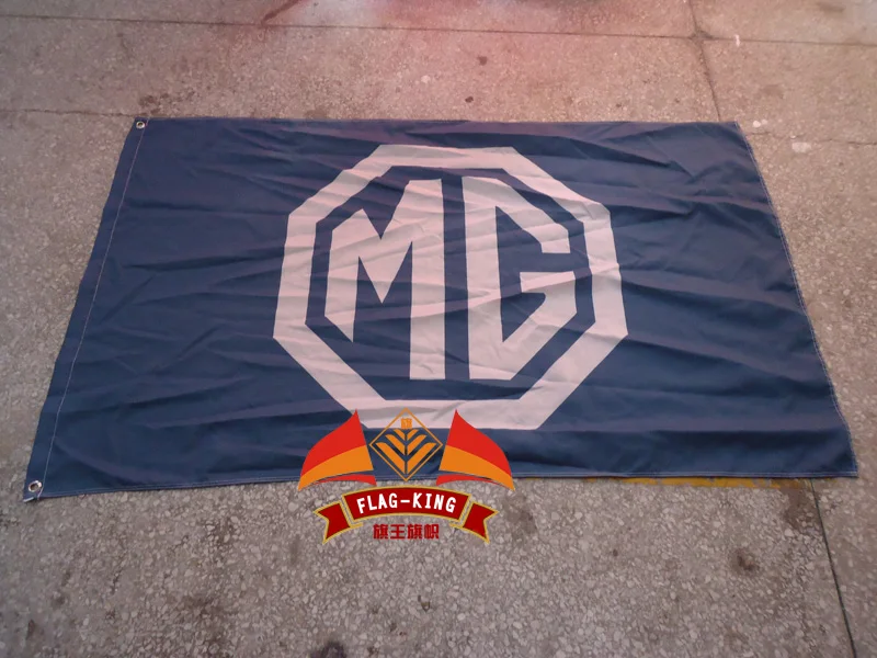 MG green car brand logo flag ,free shipping,90X150CM size polyester