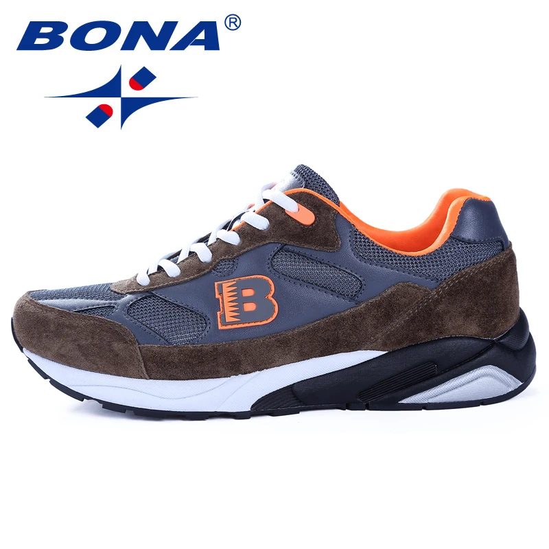 

BONA New Arrival Popular Style Men Running Shoes Outdoor Jogging Sneakers Lace Up Men Sport Shoes Comfortable Fast Free Shipping