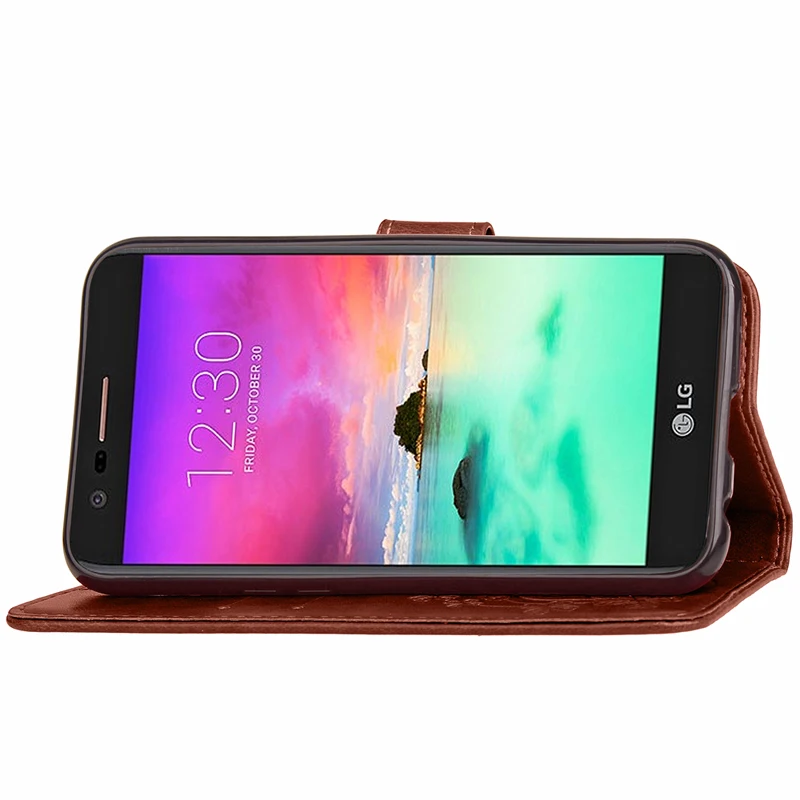 Для LG K4 кожа бумажник флип чехол для LG K4 Мягкий силиконовый чехол Чехол-подставка для телефона 5,0"