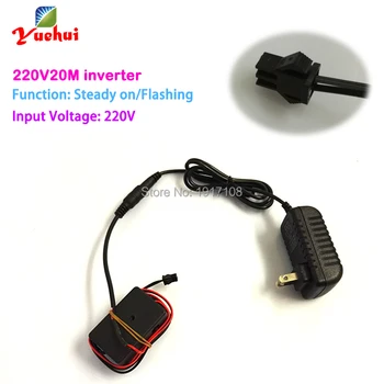 

4-20meters EL inverter or EL converter for 4-20m EL wire and EL strip powered by AC100-220V to DIY House Party Decoration