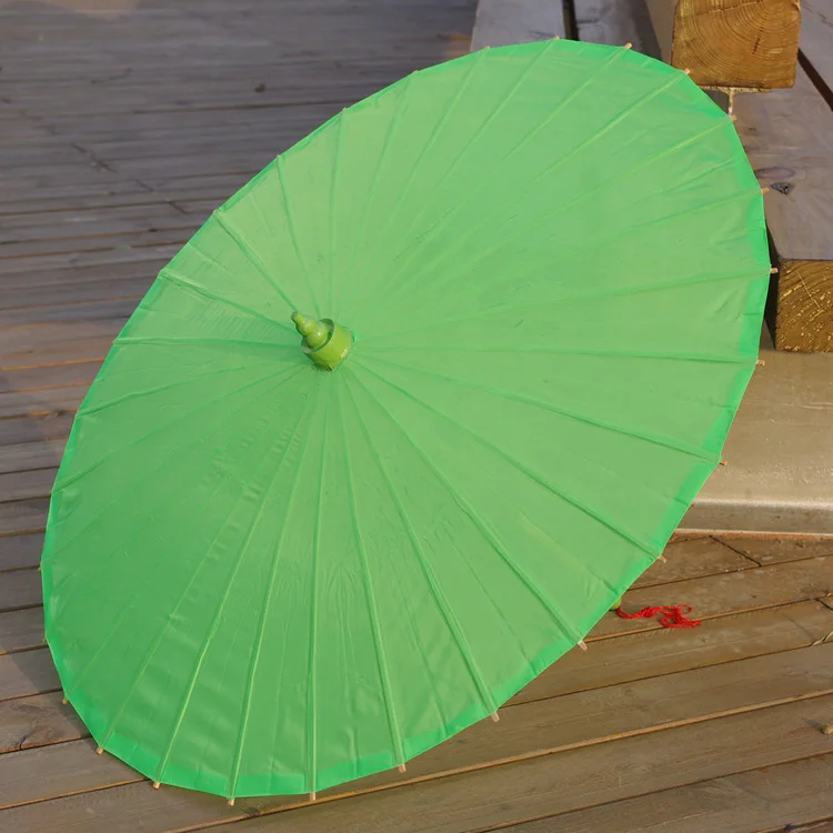 Green-Plain-Fabric-Bamboo-Parasol-Umbrella-Great-For-Wedding-Party-Favor