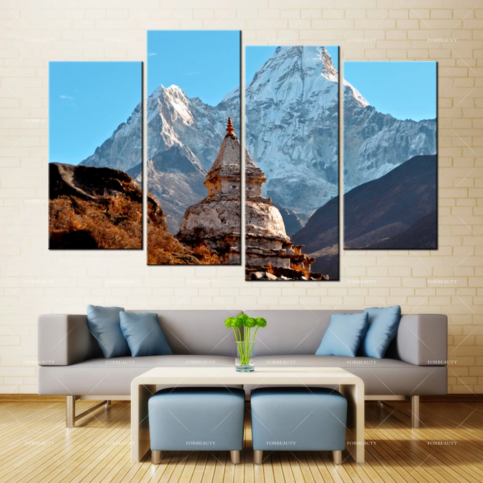 ForBeauty Холст Живопись стены искусства himalayas_ama_dablam_temple_mountain рисунок брызгами водостойкие чернила домашний декор