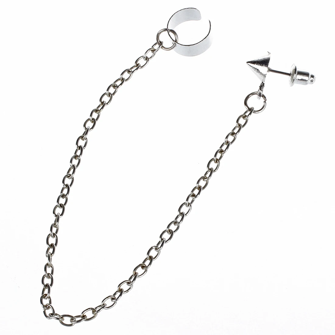 

Fashion Lady Spike Stud Chain Linked Ear Cuff Earrings