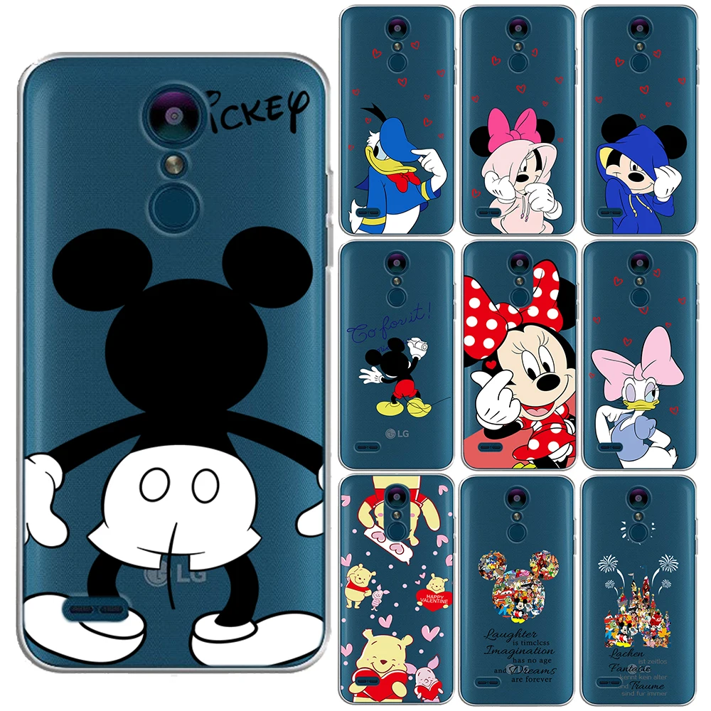 

Cute Cartoon Soft TPU Case For LG K8 2018 Minnie Mickey luxury Silicon Transparent Phone Back Cover For Coque LG K9 K82018
