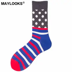 Maylooks в британском стиле Носки личности парные носки хлопок длинные носки без пятки мужской W69