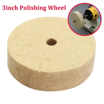 

3 Inch Round Shank Wool Polishing Wheel Felt Wool Buffing Grinding Wheel Polishers Disc Pad Rotary Tool