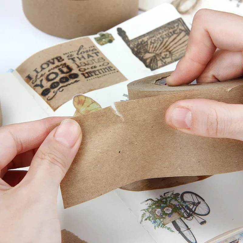 

Vellum paper wet water tape retro cowhide collage hand account material base paper hydrosol with kraft paper sketch