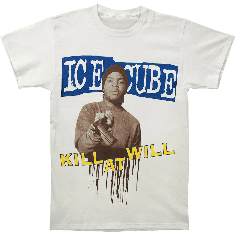 Ice Cube Мужская футболка Kill At Will серая Летняя мужская модная удобная Повседневная с