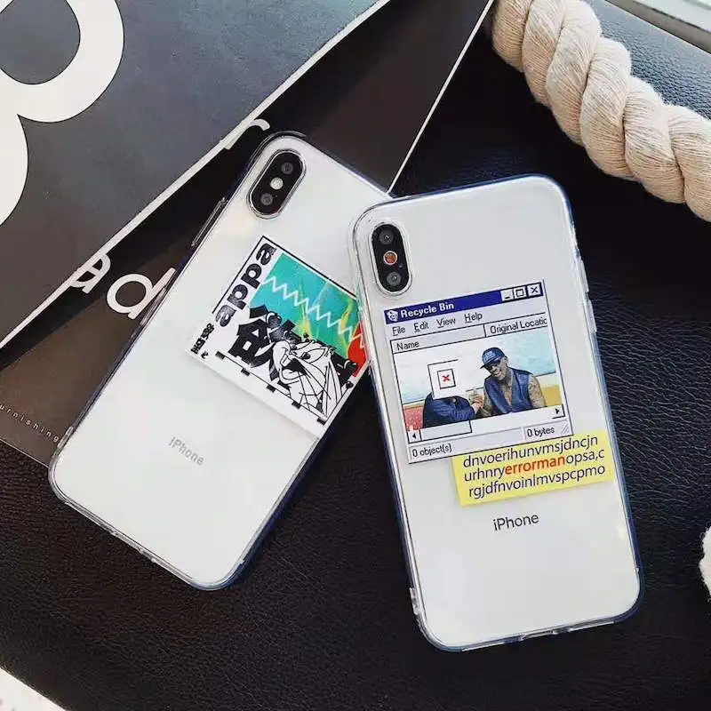 

Fashion rabbit Bugs label case for PhoneX XS XR MAX personality figure case for iphone 6 7 8plus protective shell coque