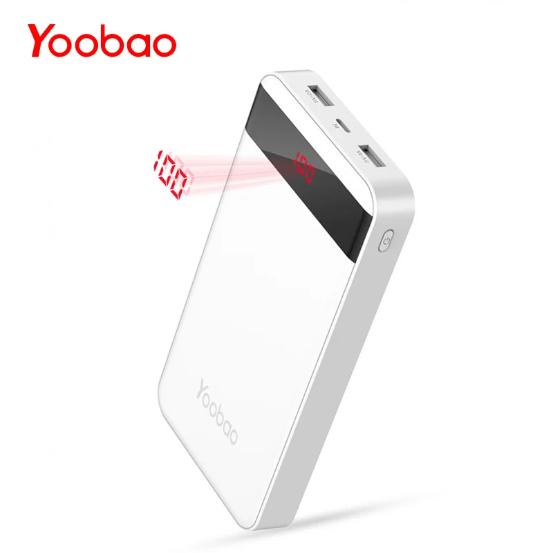 Yoobao m20pro 20000 мАч повербанк с 2 интерфейсами входа и 2 интерфейсами выхода(Lightning&Mircro вход) внешний аккумулятор для телефонов