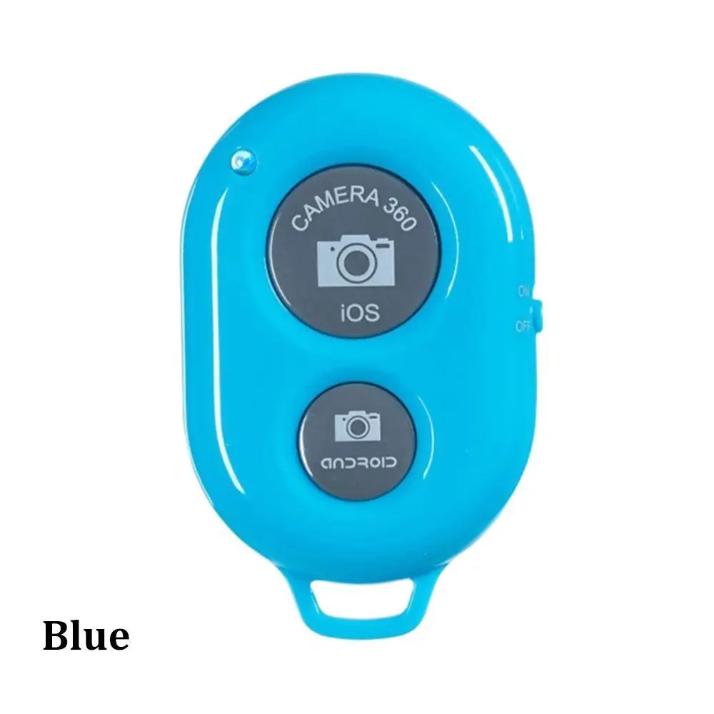 Blue Беспроводной Bluetooth смартфон камера Дистанционное управление затвора для селфи палка монопод Совместимость Android IOS iPhone X iPhone 8 - Цвет: Blue