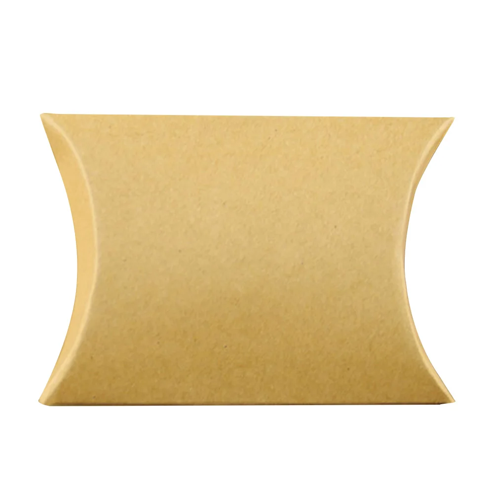 

50PCS Decoration Wedding Favors Eco Friendly Packaging Solid Storage Candy Box Gift Cardboard Exhibition Party Pillow Shape