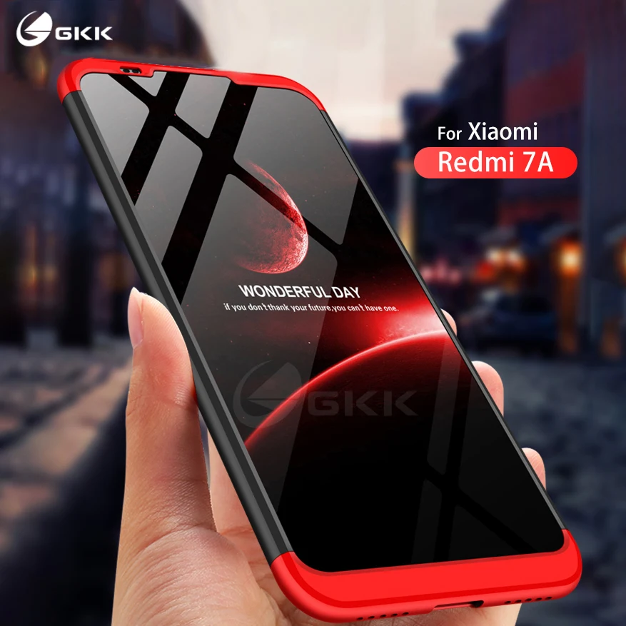 Оригинальный чехол GKK для Xiaomi Redmi 7A 3 в 1 противоударный жесткий матовый из