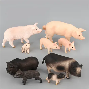 

Original Farm Animal Domestic Pig Family Set Figurine Pig Figure Kids Educational Figure Toy