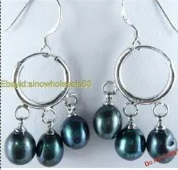 

Fashion Pair 18K Gold Plated Black Freshwater Pearl Earring