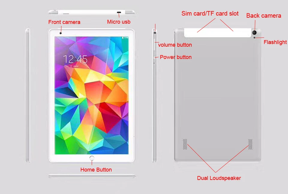 2019 Newest DHL Free 10 inch Tablet PC Octa Core 4GB RAM 64GB ROM Android 7.0 GPS 1920*1200 IPS 4G Tablet 10.1\