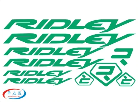 Велосипед надписи DIY Рамки Наклейки на велосипед высечки наклейка Стикеры лист Велосипедный Спорт Рамки наклейки Наклейки Графический набор - Цвет: Reflective Green