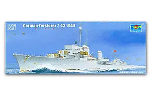 1944 Trumpeter 1//350 Scale German Zerstorer Z43 Destroyer