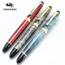 Jinhao X450 самопишущее перо Красный 22 цвета Металлический Золотой зажим роскошные ручки Caneta Канцтовары офисный школьный расходные материалы