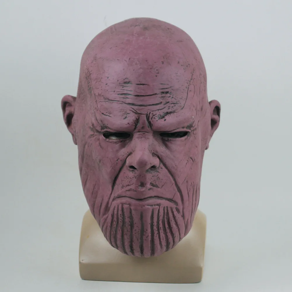 Thanos Mask 1 Deluxe маска Таноса Бесконечность Gauntlet Мстители Бесконечность войны Прихватки для мангала шлем косплэй танос маски вечеринка Хэллоуин коллекция реквизит - Цвет: Thanos Mask 1