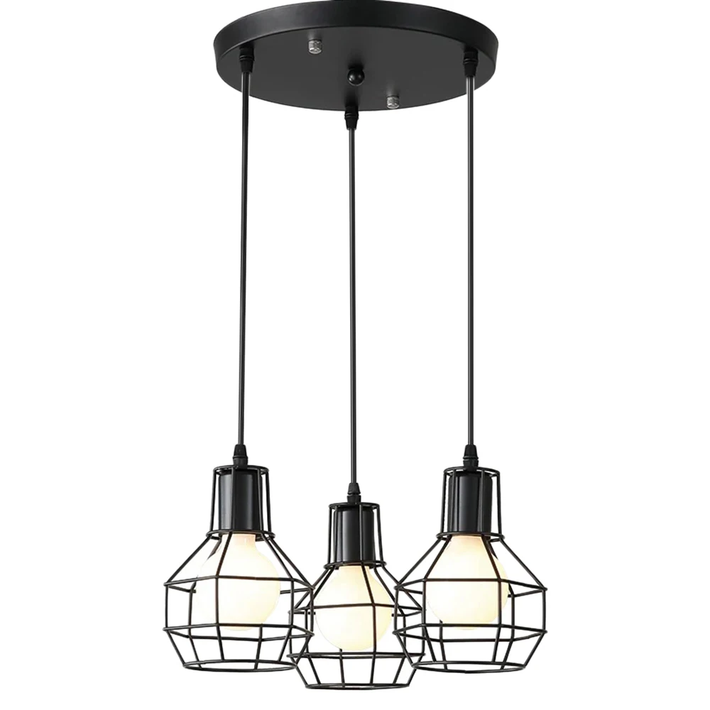 

Three Light Head Light Nordic Retro Circular Suction Ceiling Lights Bedroom Dining Living Room Decoration