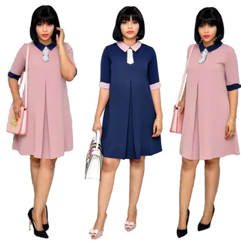 

2019 new arrival elegent style summer african women plus size dress M-XXL