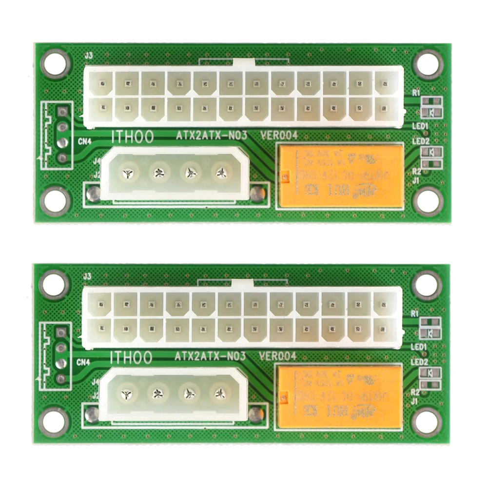 2 шт./компл. PC Настольный ATX 24Pin к 4Pin Molex двойной блок питания синхронизация стартер