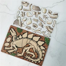 Jurassic паззл с динозаврами детская простая головоломка игрушка 3D Сборка обучающая детская игрушка