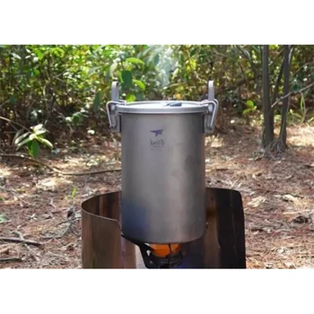 

Free Shipping Multipurpose Titanium pot cookware light-weight camping cooker