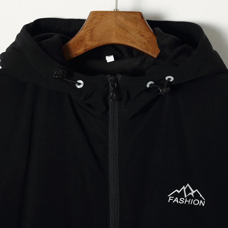 Модная мужская зимняя тонкая Толстовка размера плюс 10XL 9XL 8XL 6XL 5XL теплая толстовка
