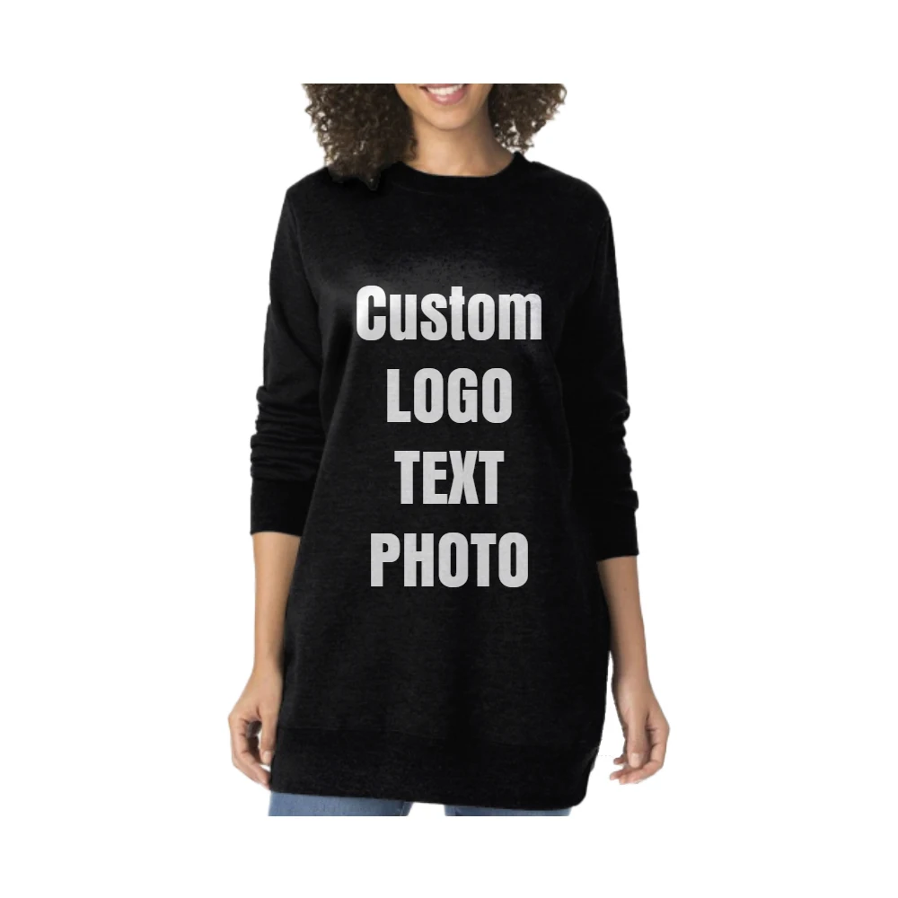 Женские толстовки на заказ толстовка с длинным рукавом Повседневное пуловеры топы с принтом логотипа/текст/фото
