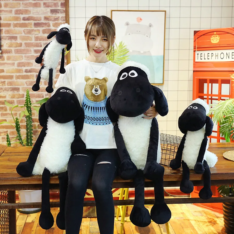 

QWOK Stuffed & Plush Animals Cotton Sheep Shaun Plush Dolls Valentine's Day Gift for Girls Kids Toy 25-70cm