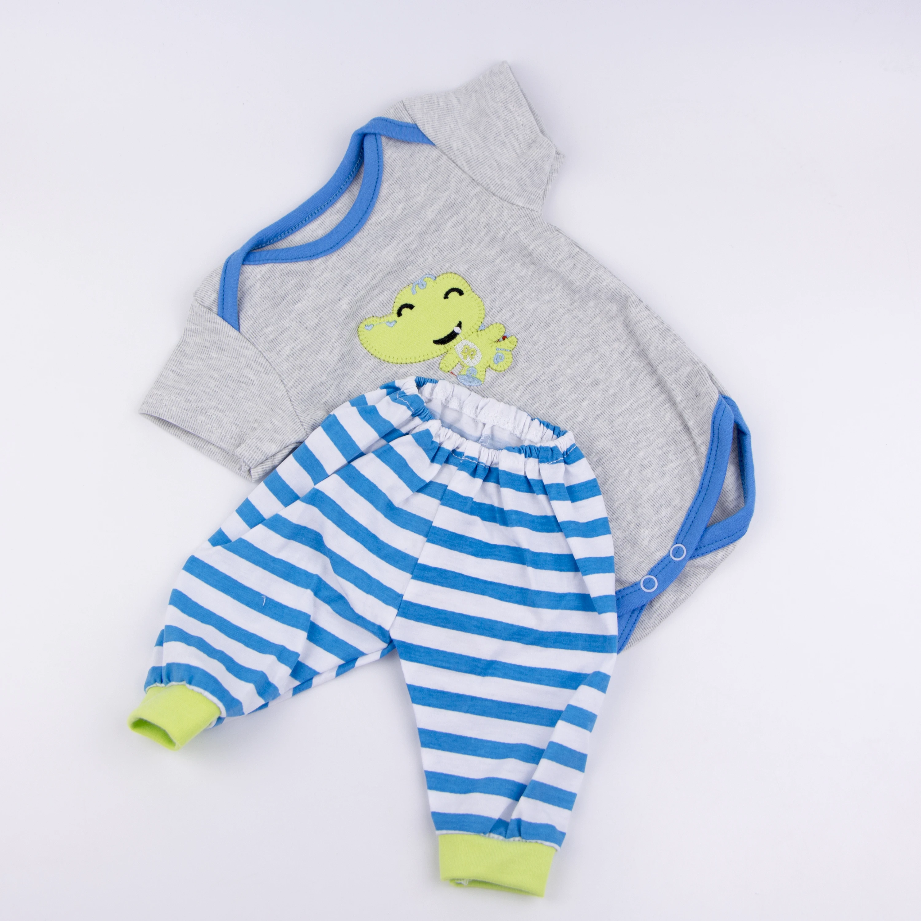 Мальчика Мультяшные наборы одежды костюм для 17 дюймов Reborn Baby Doll мальчик крокодил