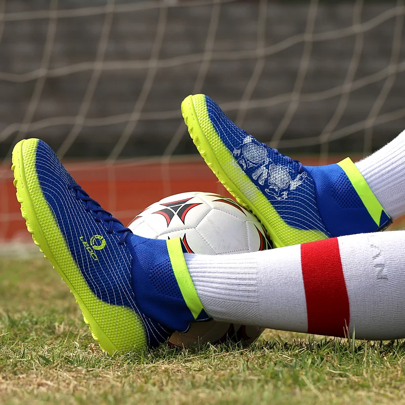 Outdoor Men Boys Soccer Shoes Football Boots High Ankle Kids Cleats Training Sport Sneakers Size 35-45 (35)
