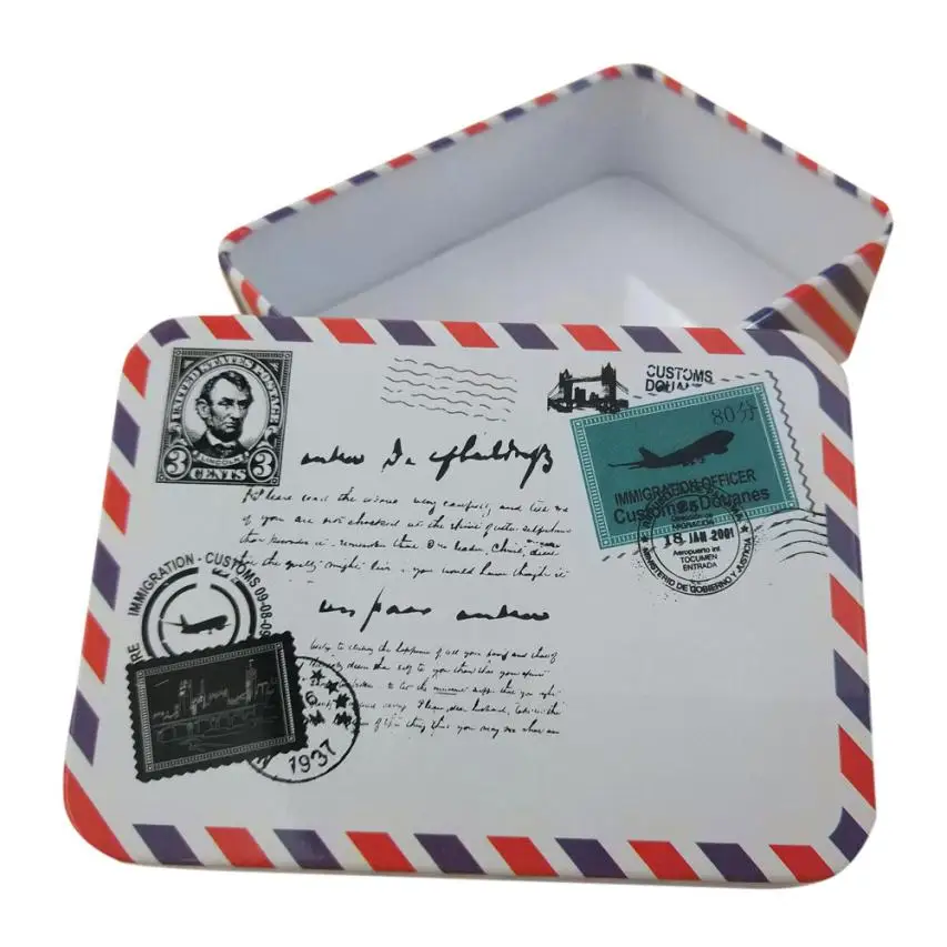 

Small Alloy Storage Case Box Jars Rectangular Gift Jewelry Box Home Decoration 2JY27