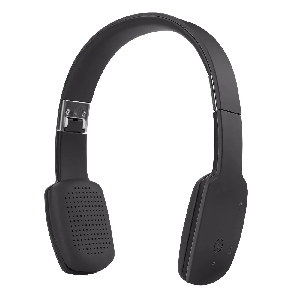 Black Беспроводные Bluetooth 4,1 стерео наушники, спортивные наушники, складные HIFI музыкальные наушники с микрофоном - Цвет: Black