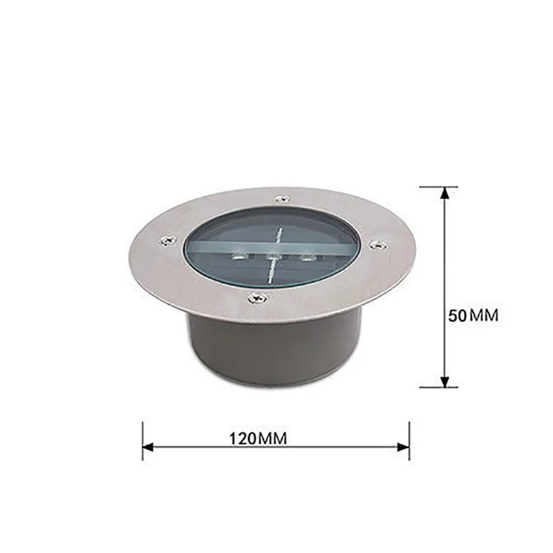Наружное освещение солнечные панели светодиодный светодиодные торшеры Палуба свет светодиодный 3 LED подземный свет сад путь точечные светильники