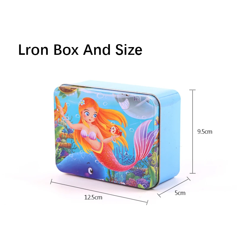 DDWE 100 шт. детские деревянные пазлы Игрушки 3D Мультяшные животные Lron Box Puzzle Деревянные детские развивающие игрушки для детей> 3 лет