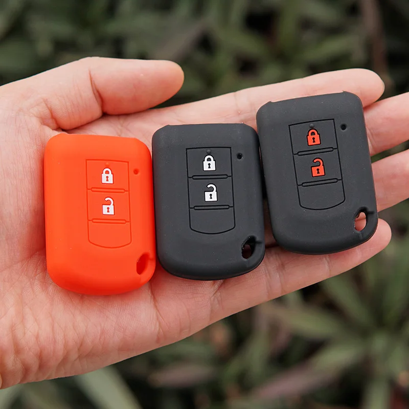 

silicone key fob protect cap set skin hood cover case For Mitsubishi 2017 2018 Eclipse Outlander Lancer Galant Mirage Remote