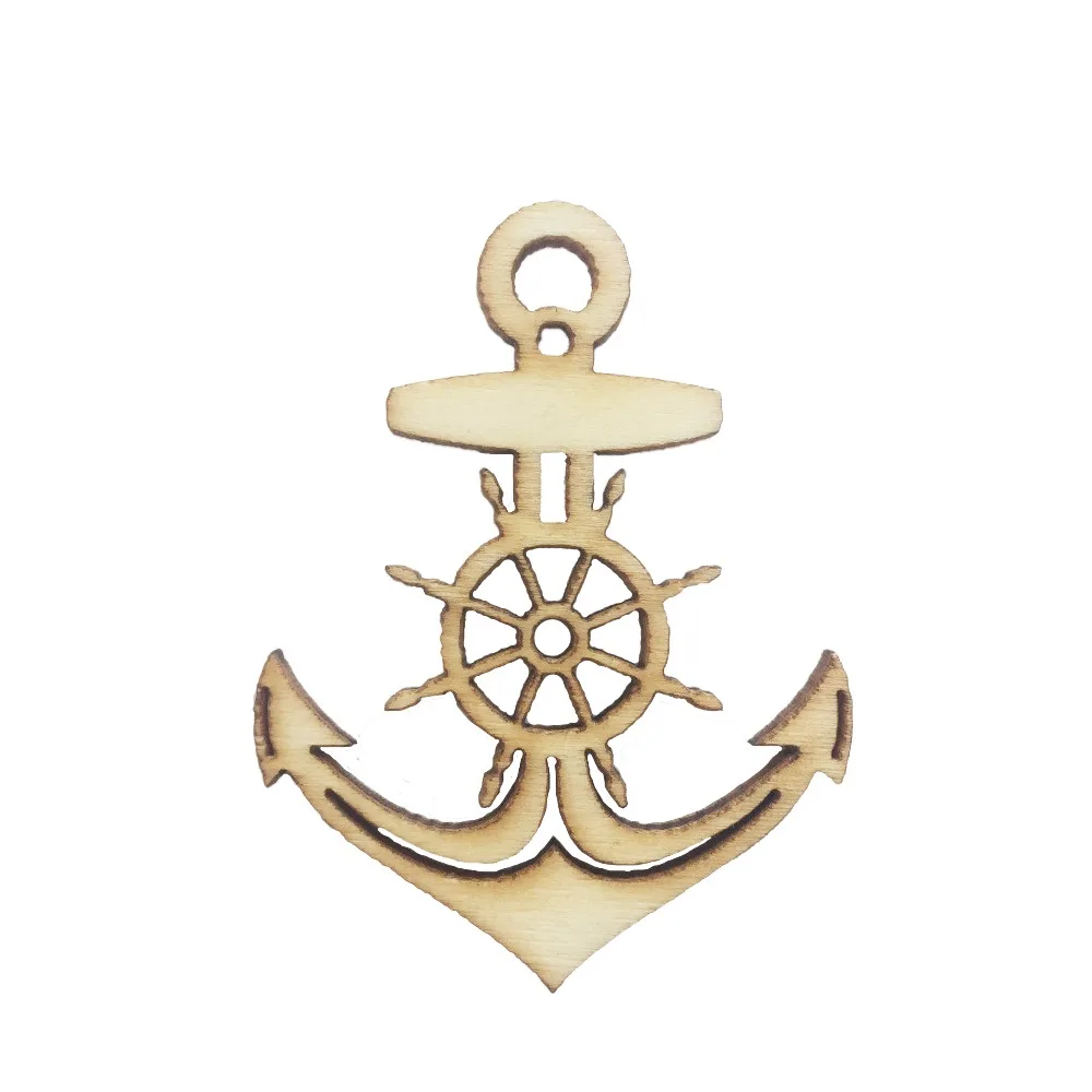 20pcs Mediterranean Nautical Wooden Anchor Wheel Pendants Ornaments Wood Craft Scrapbook Embellishment Party DIY Decorations 20pcs Mediterranean Nautical Wooden Anchor Wheel Pendants Ornaments Wood Craft Scrapbook Embellishment Party DIY Decorations